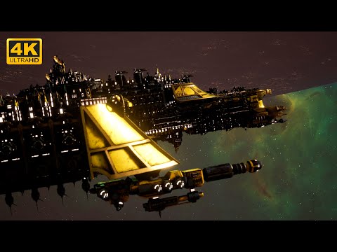 Imperial Navy vs Orks - Skalgrim Mod - 4K Quality - Battlefleet Gothic Armada 2