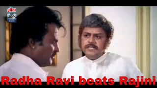 Muthu  Radha Ravi beats Rajini  முத்து