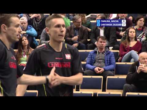 Badminton - sulkapallo, men's doubles: Christiansen - Daugaard vs. Cwalina - Wacha