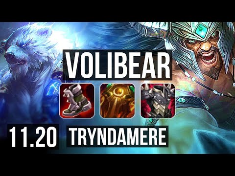 VOLIBEAR vs TRYNDAMERE (TOP) | Rank 3 Voli, 4/2/8 | EUW Challenger | v11.20