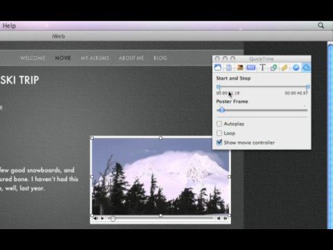 Apple iLife iWeb-Creating a Movie Page