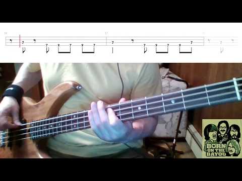 Born On The Bayou by CCR - Bass Cover with Tabs Play-Along