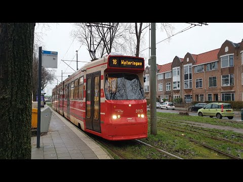 HTM tramlijn 16 Wateringen Dorpskade - Den Haag Statenkwartier - Station Hollands Spoor | 3113 | '21