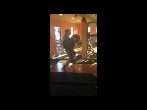 Joe Gallinghouse lifts a new Power Clean max (270 lbs)