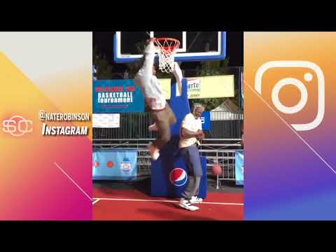Nate Robinson dunks over Shaq on 'Uncle Drew' movie set | SportsCenter | ESPN[野球]