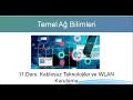 11-Kablosuz Ağ Teknolojileri ve Wireless Kurulumu Ders Anlatım: Hasan Acar