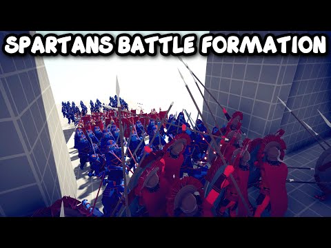 SPARTANS BATTLE FORMATION Vs EVERY UNITS - TABS - Totally Accurate Battle Simulator