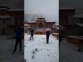 Badrinath Ji Live Snowfall Today Badrinath Dham Badrinath Dham Snowfall
