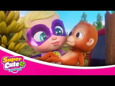 EP07 Monkey Rescue Mission 🆘🍌🐒 SuperCute Little Babies ☘️ 🍼