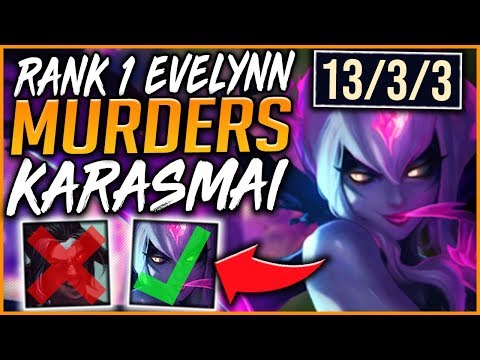 RANK 1 CHALLENGER EVELYNN MURDERS BEST KAYN WORLD (INSANE OUTPLAYS) - League of Legends