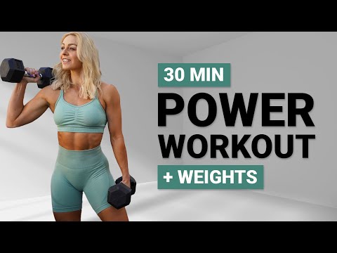 30 MIN DB POWER WORKOUT | Full Body | + Weights | Strength & Conditioning | Super Sweaty
