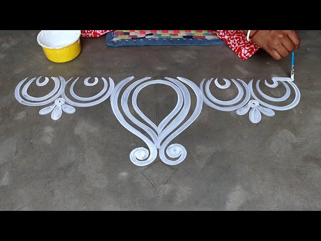 Easy and simple alpana design for ugadi fesitval by shyamali