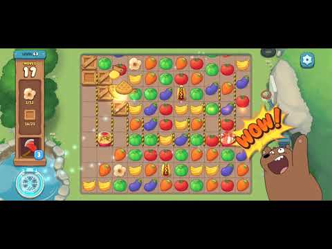 [Gameplay] We Bare Bears Match3 - Level 63 (No Boosters)