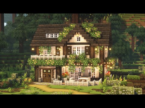 [Minecraft] 💖🌿 Aesthetic Cottagecore House Tutorial / Mizuno's 16 Craft Resource Pack