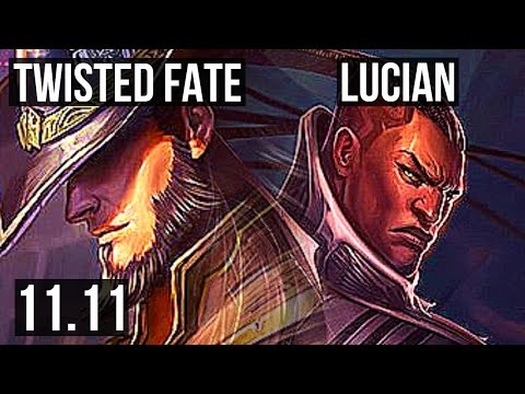 TWISTED FATE vs LUCIAN (MID) | 3/0/9, 600+ games | KR Grandmaster | v11.11