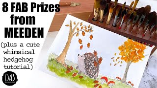 Relaxing Autumn Watercolor Fun (Plus Meeden 10th Anniversary Giveaway!)