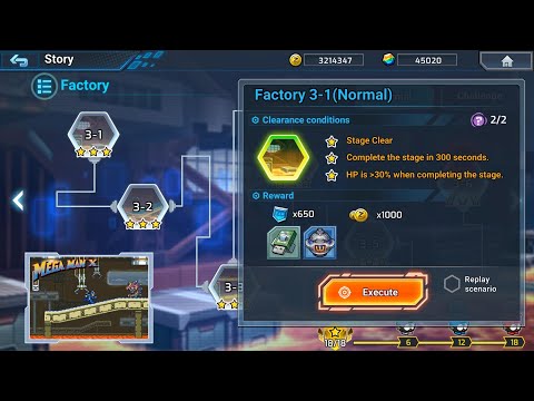 ROCKMAN X DIVE OFFLINE : Factory 3-1 (Normal) Deep Element Hidden