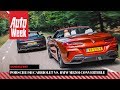 BMW M850i Convertible vs. Porsche 911 Cabriolet - AutoWeek dubbeltest - English subtitles