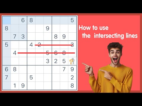 Solve Sudoku Puzzles FAST with Intersecting Lines methods | Sudoku Beginner Tutorial