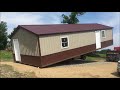 16x40 Metal Shed Delivery Used For An Off Grid Cabin