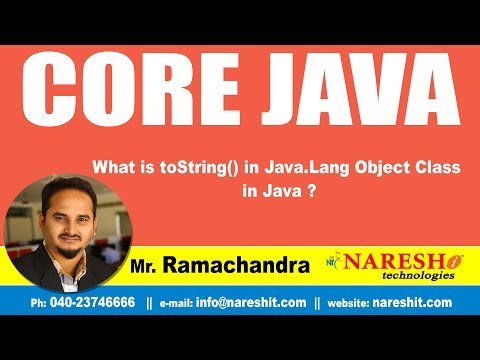 Core Java Tutorial What Is Tostring In Java Lang Object Class In Java Mr Ramchandra