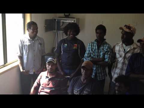 Gunbalanya NT men in a pre employment program with a message