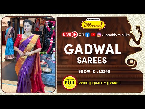 Gadwal Sarees Collection | WhatsApp 89 0001 0002 | Kancheepuram Varamahalakshmi Silks LIVE