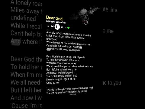 Dear God _ Avenged Sevenfold #whatsappstatus