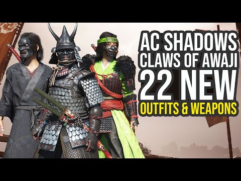 Don't Miss All Assassin's Creed Shadows Claws Of Awaji Armor Sets & Weapons... (AC Shadows DLC)