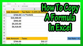 How To Quickly Copy A Formula To Another Cell, Or Down An Entire Column In Excel Explained