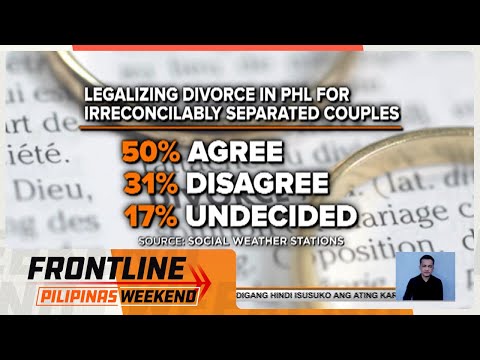 50% ng mga Pilipino, pabor sa divorce, ayon sa survey