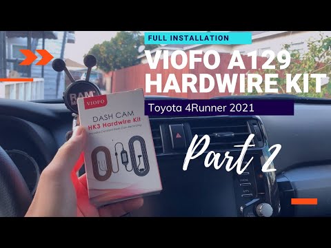 Viofo A129 Dashcam Hardwire Kit Parking Mode Install 5th Gen Toyota 4Runner Part (2/2) Clean Install