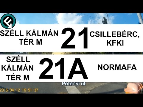 BKV,VT 21,21A busz útvonala (Széll K. tér M - Normafa - Csillebérc, KFKI)