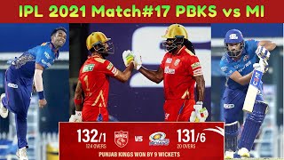 PBKS vs MI Scorecard IPL 2021 Match 17 Stats Today Points Table Status Playing 11 Mumbai SaddaPunjab
