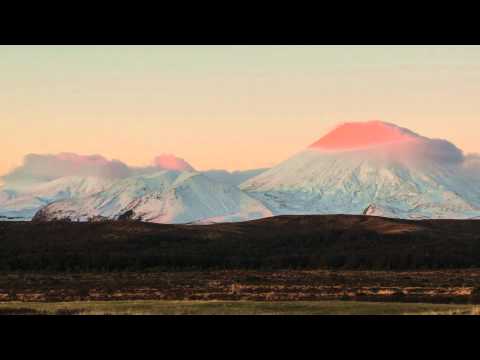 Mt Ngauruhoe, New Zealand. Time-Lapse of Sunset 27/05/2015