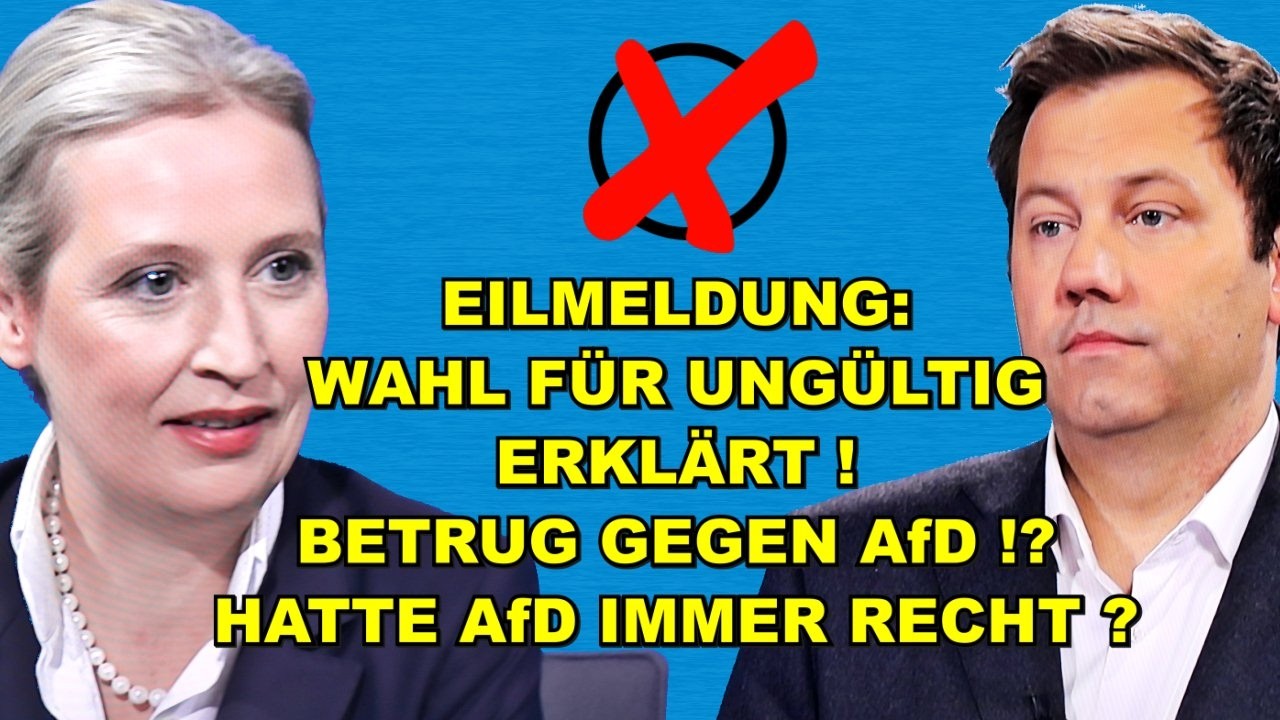 EIL: WAHL ANNULIERT! BETRUG GEGEN AfD!?