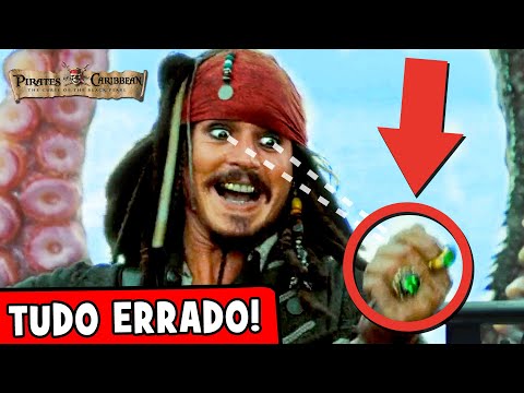 25 ERROS BIZARROS nos filmes PIRATAS DO CARIBE que você não percebeu!  ☠🎬