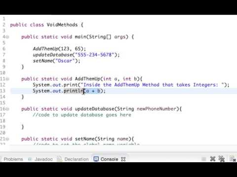 Void Method Returns in Java
