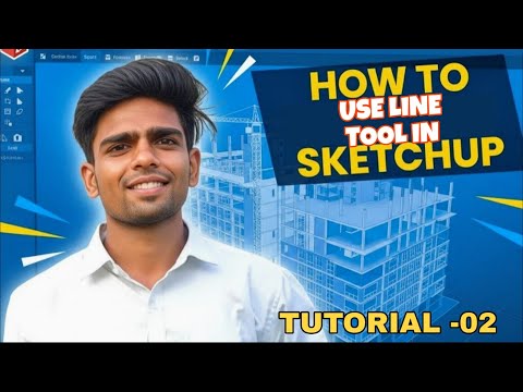 HOW TO USE LINE TOOL IN SKETCHUP 😎 (TUTORIAL-02) I #architecture #civil #housedesign #3d