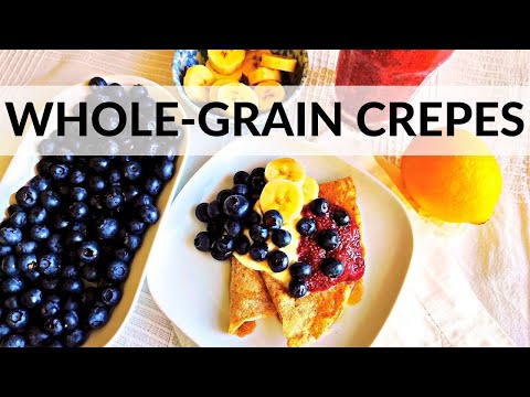 Healthy Crepes / Healthy Pancakes (with whole grain spelt flour)