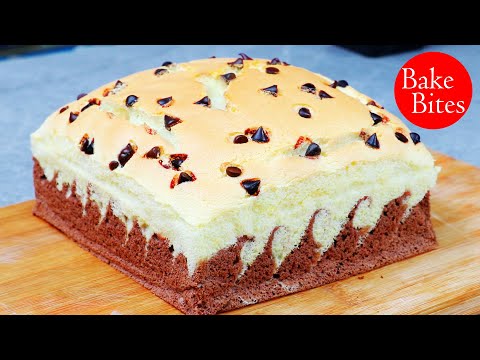 Hurricane Chocolate Vanilla Castella Cake Recipe【Moist & Soft】- Soufflé Castella Cake