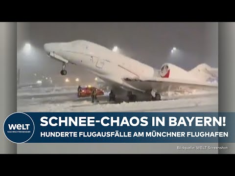 SCHNEE-CHAOS IN BAYERN: Hunderte Flugausfälle am Münchner Flughafen - Bahnverkehr gestört