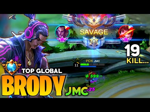 Brody SAVAGE 19 KILL! Insane Burst Damage [Supreme Top Global Brody] by JMC - Mobile Legend
