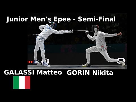 Juniorenweltmeisterschaft 2025, Wuxi – Herren-Degen – Halbfinale – GALASSI Matteo gegen GORIN Nikita