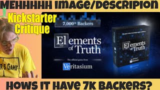 Elements of Truth by Veritasium - Kickstarter Critique Review