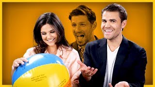 Tell Me a Story Stars Play Ball | Paul Wesley, Danielle Campbell video