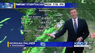 KIRO-7, Seattle WA, 7 pm newscast, Morgan Palmer weather segment, November 22, 2021