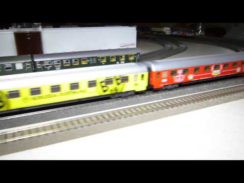 23. Stummi-Treff WN,  08 - BR 143 007-3 (Märklin 37430), Bundesliga Sonderwagen (Märklin 4266)