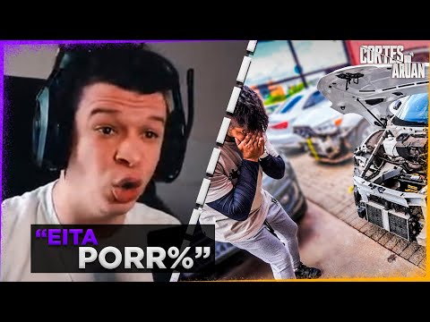 ARUAN REAGE A DEU RUIM GALERA MUITO RUIM * olha como ficou meu R8 * (THIAGO REIS) - Cortes do Aruan