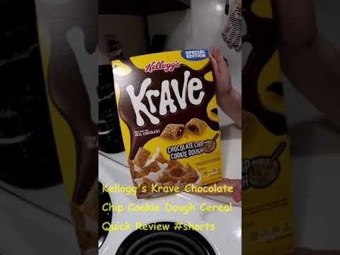 Kellogg's Krave Chocolate Chip Cookie Dough Cereal Quick Review #shorts